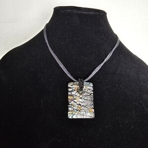 Pendant Necklace on Coated Cord